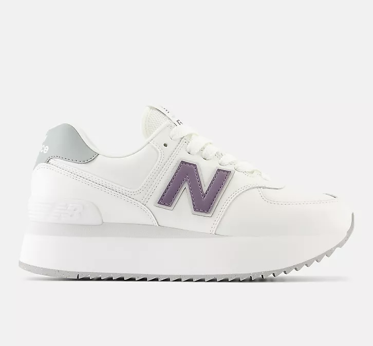 New Balance 574 ZFG Plateauschuhe Damen weiB lila meinsportline