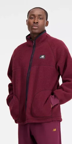 New Balance Polar Fleece Jacke (dunkelrot)