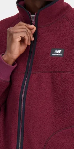New Balance Polar Fleece Jacke (dunkelrot)