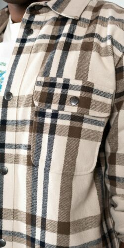 Fat Moose Adrian Check Flannelhemd (beige/braun)