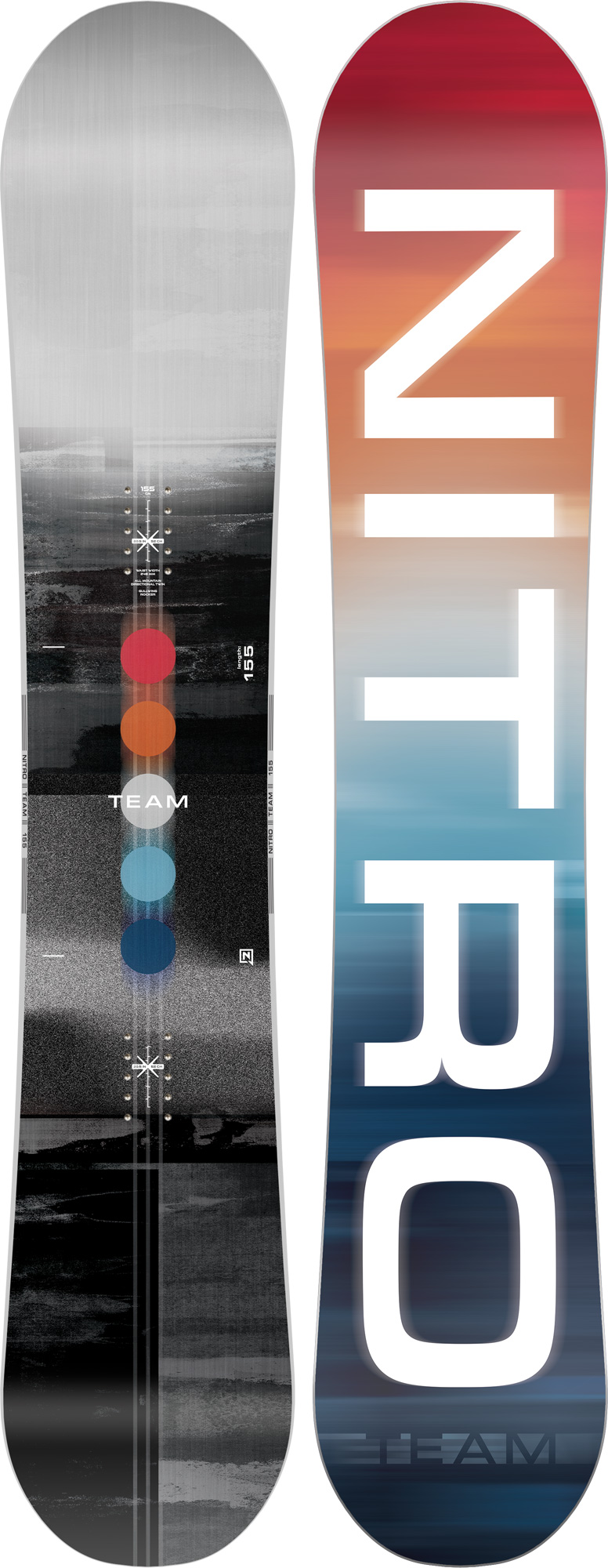 Nitro Team Gullwing Rocker Hybrid Snowboard 157cm Wide (grau/schwarz)