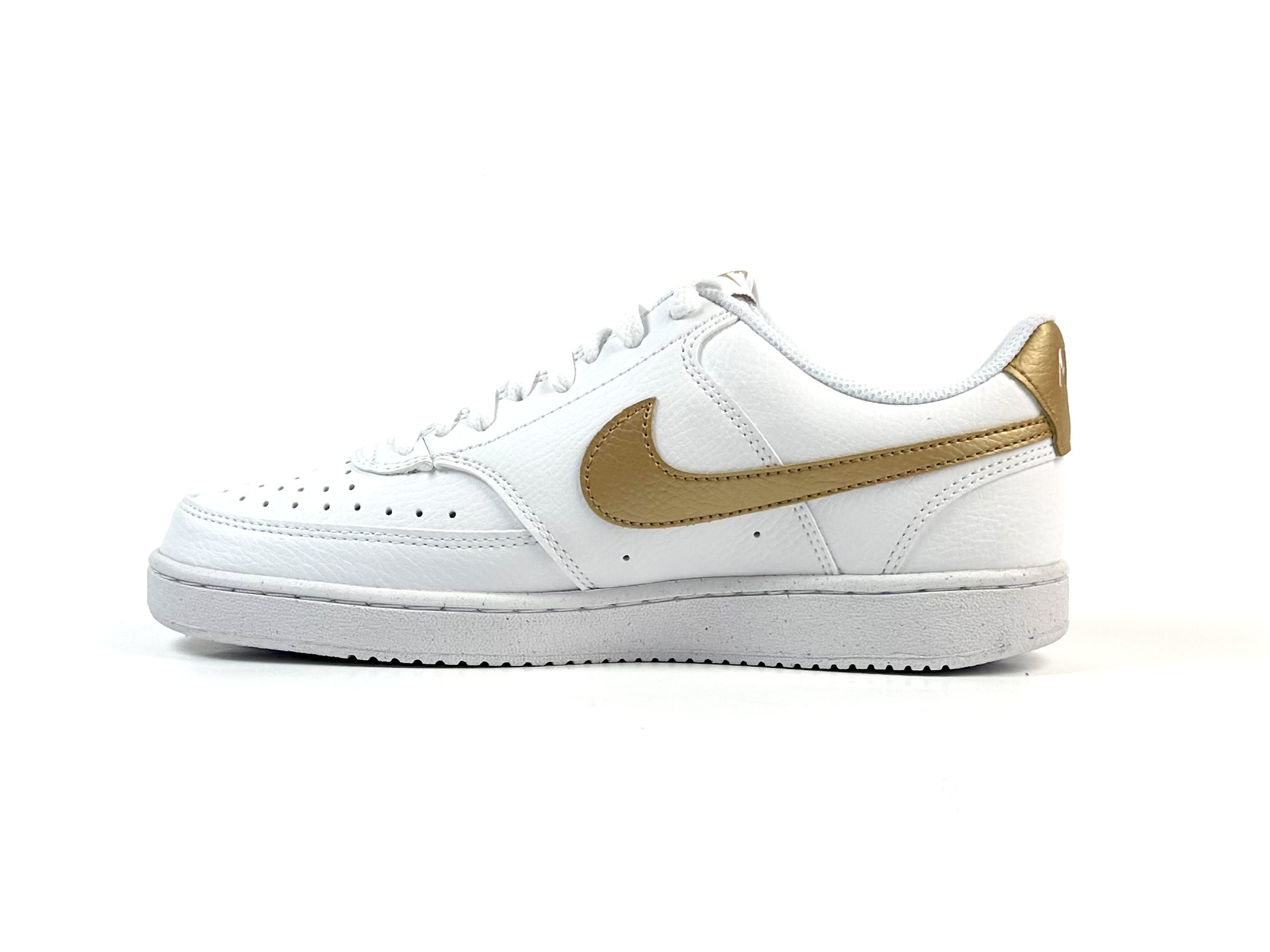 Nike Court Vision Low Damen Sneaker wei gold meinsportline