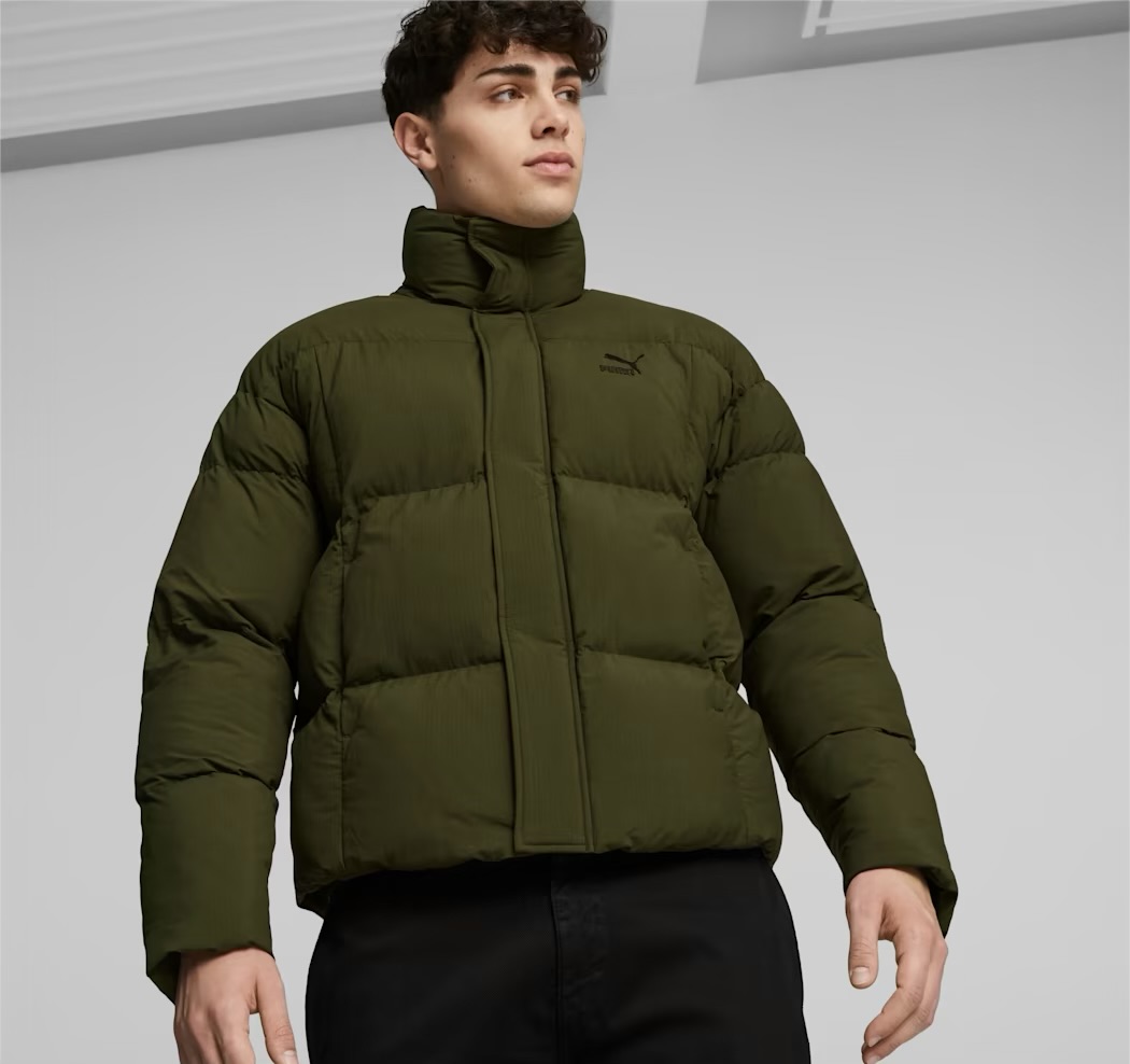 Classic Oversized Puma Puff Daunenjacke (oliv)