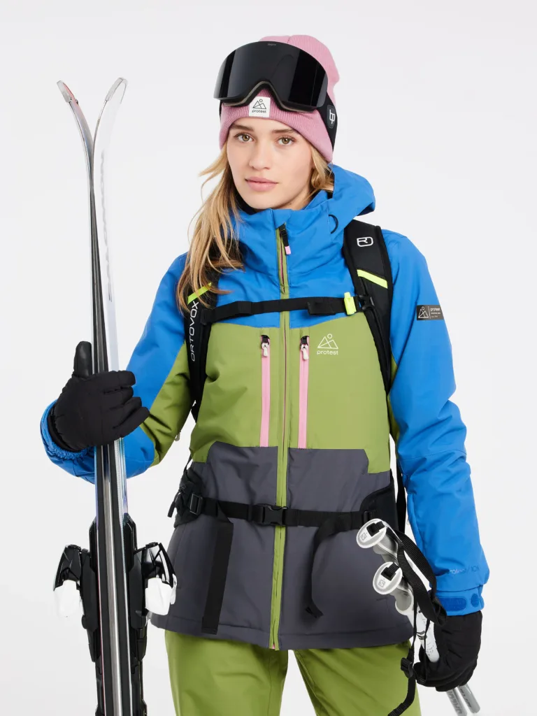 Protest Mugo Damen Ski Snowboard Jacke Shadow Grey (blau/grün)