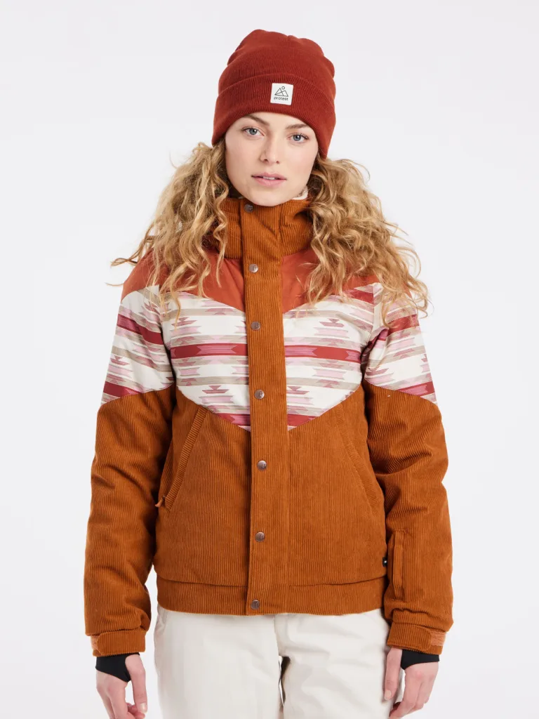 Protest Luchu Damen Cord Ski Snowboard Jacke Nutty Cognac (braun)