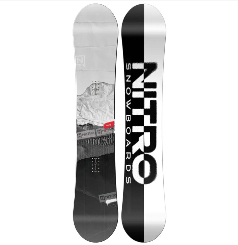 Nitro Prime RAW Flat Out Rocker Snowboard 159cm Wide (grau/schwarz)