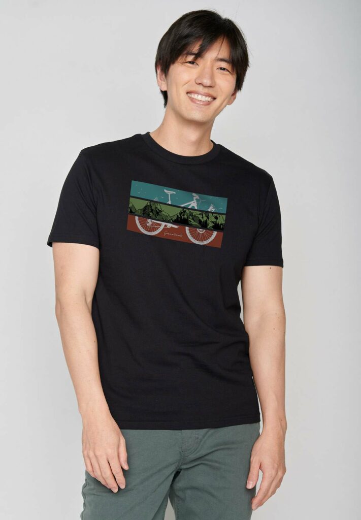 Greenbomb Bike Mountain T-Shirt (schwarz)