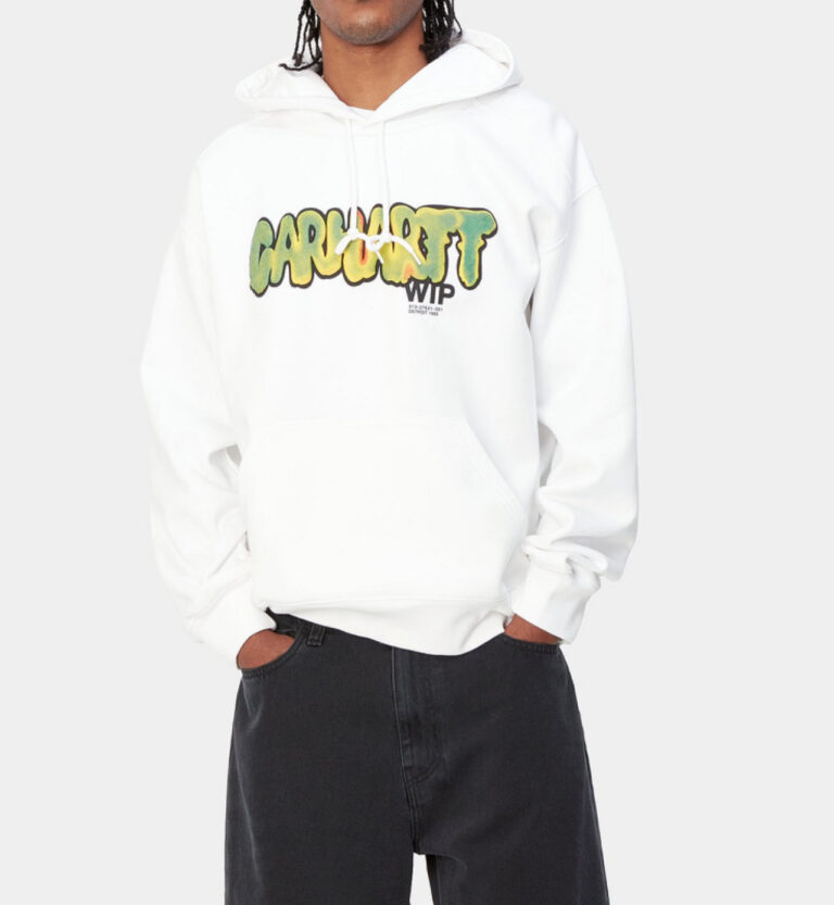 Carhartt Wip Drip Kapuzen Sweatshirt Blloon Fit (weiß)