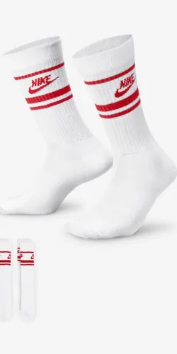 Nike Dri Fit Everyday 3Pack Socken (weiß/rot)