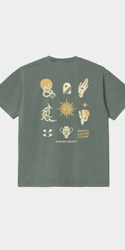 Kaotiko Aztec Elements Washed T-Shirt (grün)