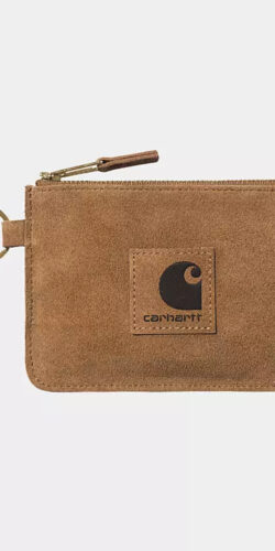 Carhartt Wip Suede Square Label Wallet (braun)