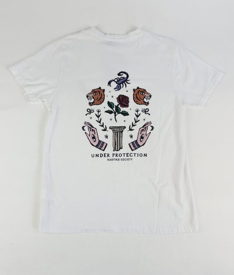 Kaotiko Under Protection Washed T-Shirt (weiß)