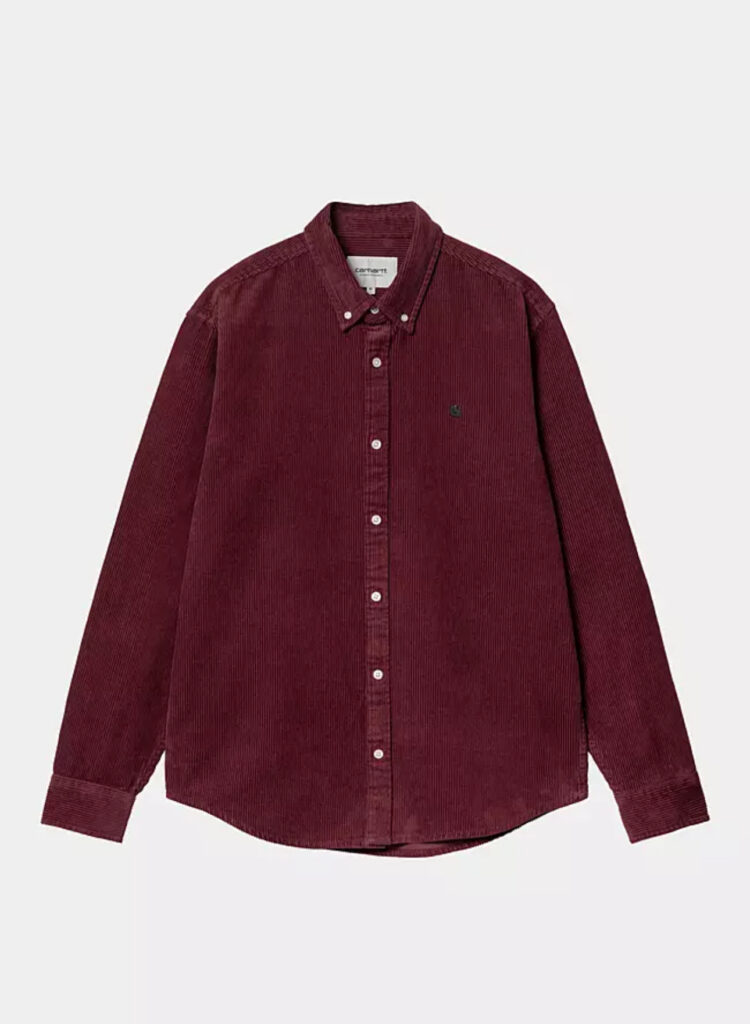 Carhartt Wip Madison Cord Hemd Malbec (rot)