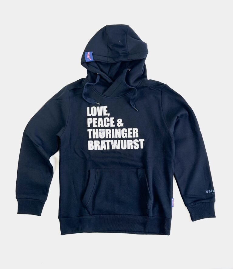 Salzhaut x Thüringer Bratwurst  Kapuzen Pullover Dark Navy (blau)