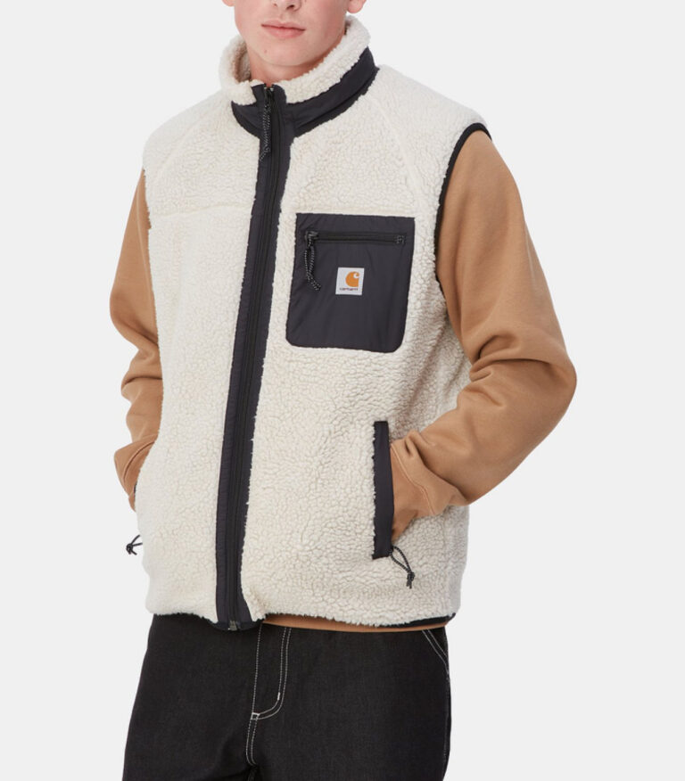 Carhartt Wip Prentis Fleece Weste Moonbeam gr.XL (weiß)