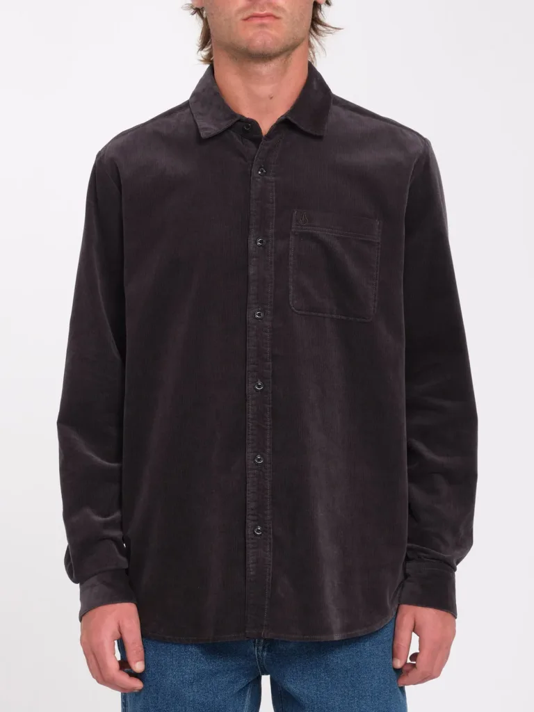Volcom Zander Vintage Fein Cord Hemd (schwarz)