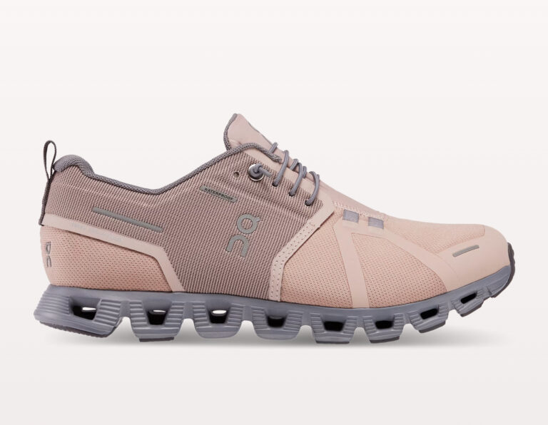 ON Cloud 5 Waterproof Damen Schuhe Rose Fossil (rosa/grau)