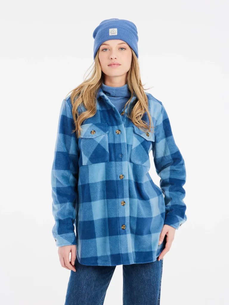 Protest Salt Fleece Damen Hemd Galaxy (blau)