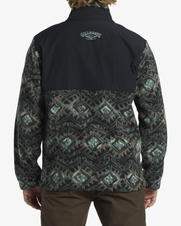 Billabong Boundary Polar Fleece Half Zip Pullover schwarz grun