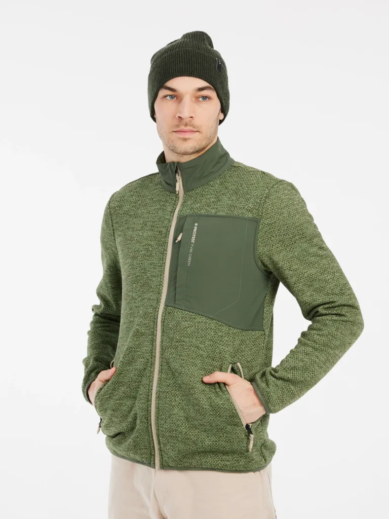 Protest Harper Fleece Zip Jacke (grün)