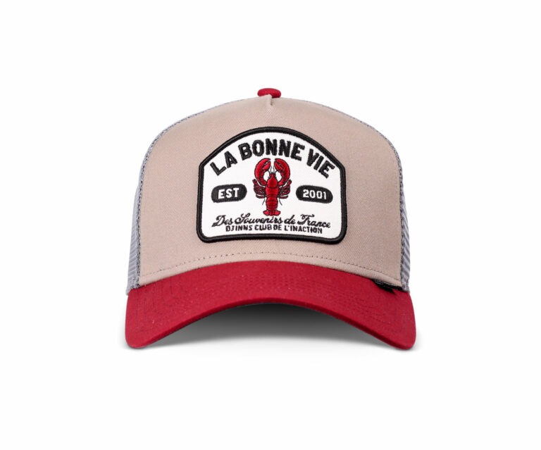 Djinns La Bonne Vie Trucker Cap (beige/rot)