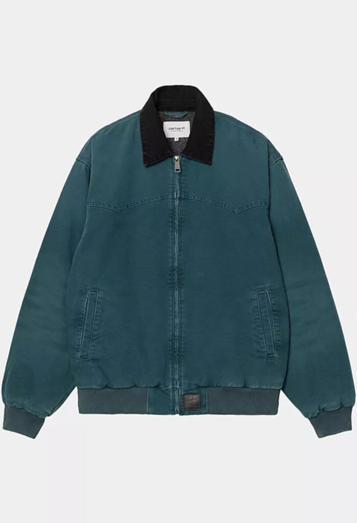 Carhartt Wip Santa Fe OG Winterjacke Dearborn Canvas Deep Lagoon (blau)