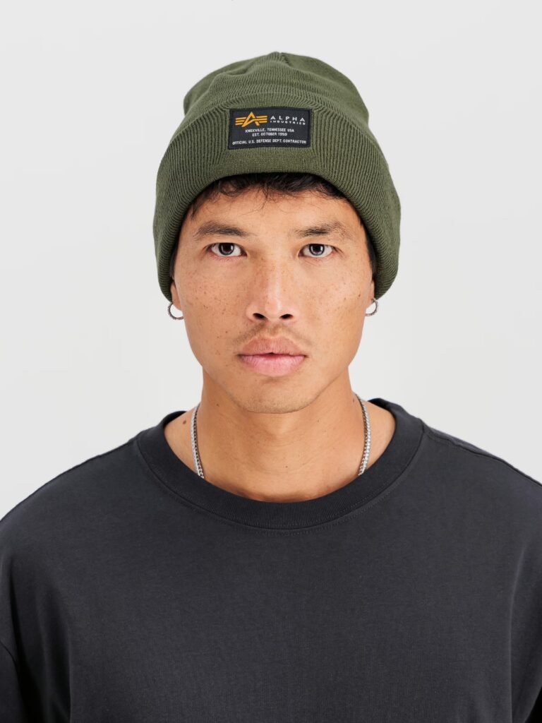 Alpha Industries Crew Beanie Mütze (grün)