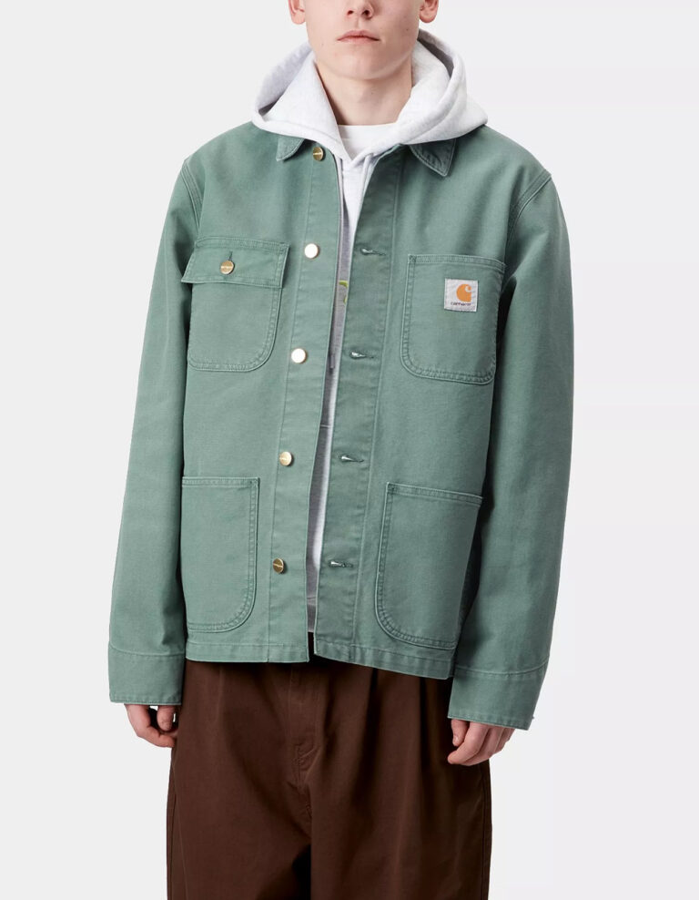 Carhartt Wip Michigan Coat Jacke Dearborn Canvas Silver Pine (grün)