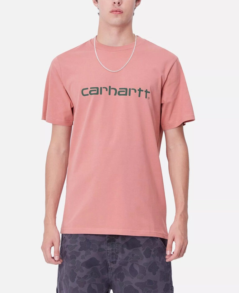 Carhartt Wip Script Logo T-Shirt Dusty Rose gr.XS (rot)