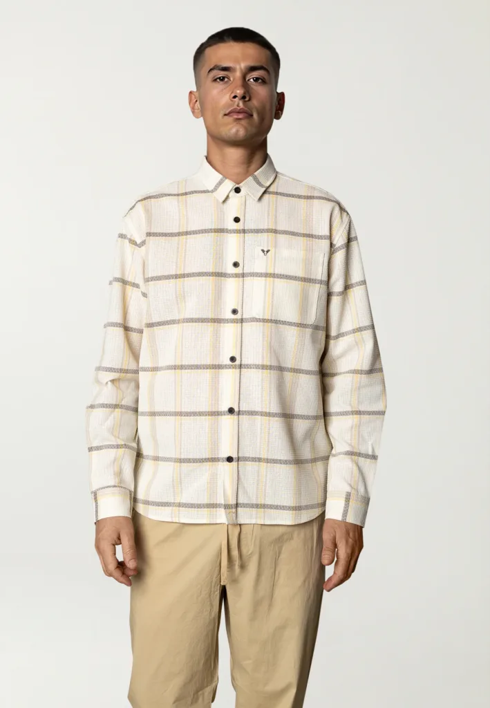 Fat Moose Myles Herren Hemd Ecru (beige)