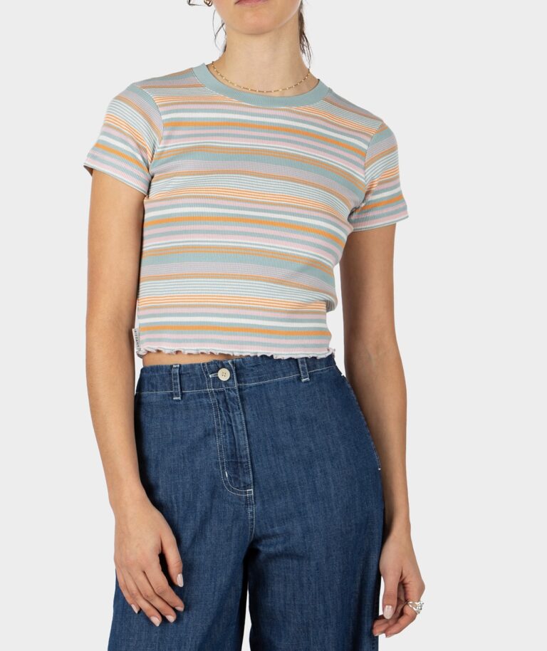Iriedaily Pippa Damen T-Shirt Light Sage (blau/rosa)