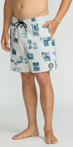 Volcom Psyche Summer Short Hose 17inch. (blau)