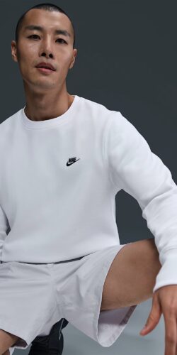 Nike Club Fleece Pullover (weiß)