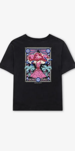 Kaotiko Volcanic Symphony Vintage Damen T-Shirt (schwarz)
