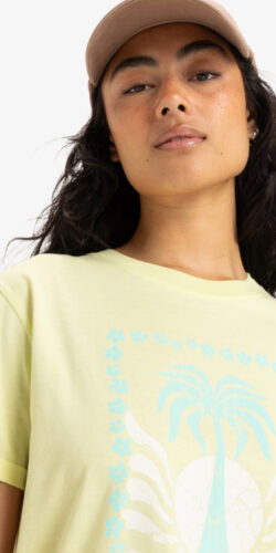 Roxy Oceanregular Damen T-Shirt Lemon (gelb)