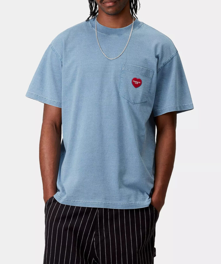 Carhartt Wip Ingo Pocket Vintage T-Shirt Light Blue gr.M (blau)