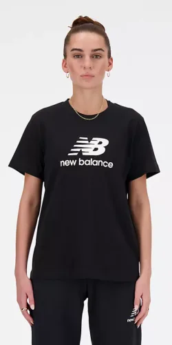 New Balance Logo Damen T-Shirt (schwarz)