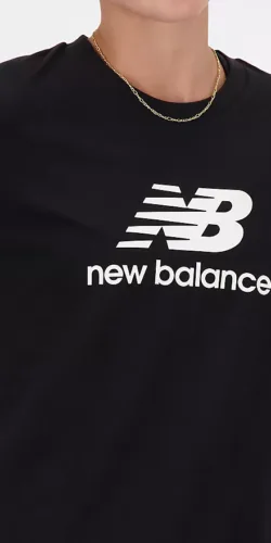 New Balance Logo Damen T-Shirt (schwarz)