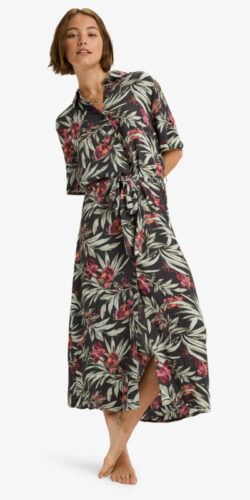 Roxy Island Escape Printed Kleid (schwarz)