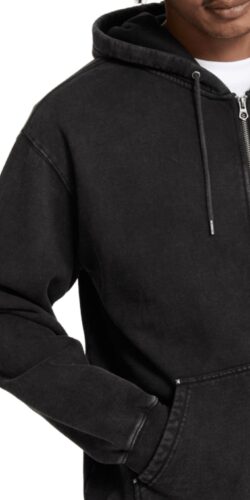Volcom Studder Vintage Zip Kapuzen Pullover (schwarz)