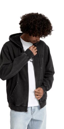 Volcom Studder Vintage Zip Kapuzen Pullover (schwarz)