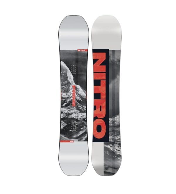 Nitro Prime RAW Flat Out Rocker Snowboard 160cm Wide (schwarz/grau)