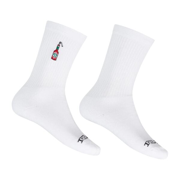 Weiße Iriedaily Hot Hot Socken mit Logo, bequem und stylisch für L/XL Größen.