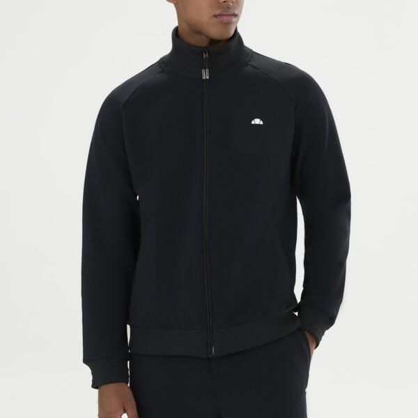 Schwarze Ellesse Caldona Track Top Jacke für Herren, sportlich und bequem, ideal für Freizeit und Training.