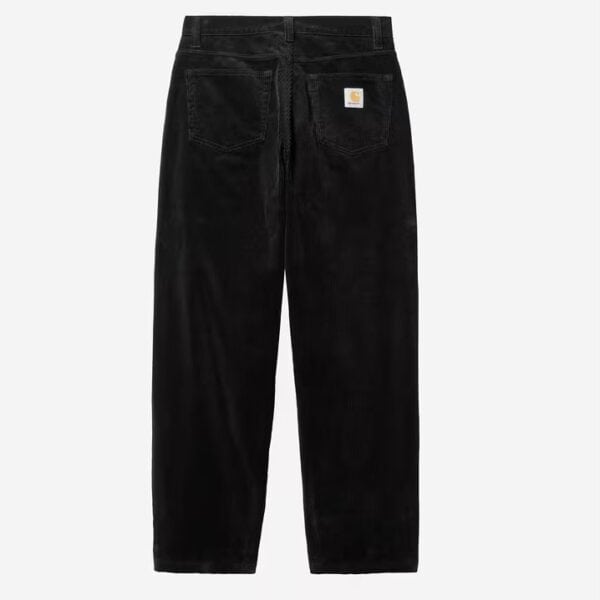Schwarze Carhartt Wip Landon Cord Hose aus weichem Cordstoff, bequem und stylisch für den Alltag.
