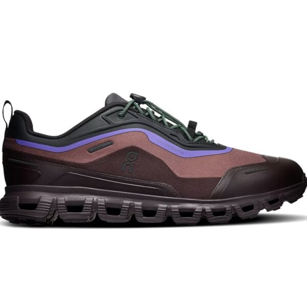 Der ON Cloud 6 Geo wasserdichte Sneaker in mehrfarbigem Design mit robustem Obermaterial und langlebiger Sohle, ideal für Outdoor-Aktivitäten.